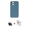 MARSİLYAN™- iPhone 11 Pro Max Kılıf Zirve Modern Özel Seri - Siyah Seramik Nano Ekran Koruyucu + Kamera Lens Koruma Cam - SF