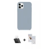 MARSİLYAN™- iPhone 11 Pro Max Kılıf Zirve Modern Özel Seri - Siyah Seramik Nano Ekran Koruyucu + Kamera Lens Koruma Cam - SF