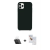 MARSİLYAN™- iPhone 11 Pro Max Kılıf Zirve Modern Özel Seri - Siyah Seramik Nano Ekran Koruyucu + Kamera Lens Koruma Cam - SF