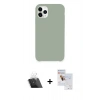 MARSİLYAN™- iPhone 11 Pro Max Kılıf Zirve Modern Özel Seri - Siyah Seramik Nano Ekran Koruyucu + Kamera Lens Koruma Cam - SF