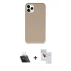 MARSİLYAN™- iPhone 11 Pro Max Kılıf Zirve Modern Özel Seri - Siyah Seramik Nano Ekran Koruyucu + Kamera Lens Koruma Cam - SF