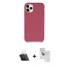 MARSİLYAN™- iPhone 11 Pro Max Kılıf Zirve Modern Özel Seri - Siyah Seramik Nano Ekran Koruyucu + Kamera Lens Koruma Cam - SF