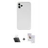 MARSİLYAN™- iPhone 11 Pro Max Kılıf Zirve Modern Özel Seri - Siyah Seramik Nano Ekran Koruyucu + Kamera Lens Koruma Cam - SF