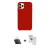 MARSİLYAN™- iPhone 11 Pro Max Kılıf Zirve Modern Özel Seri - Siyah Seramik Nano Ekran Koruyucu + Kamera Lens Koruma Cam - SF