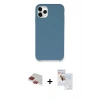 MARSİLYAN™- iPhone 11 Pro Max Kılıf Zirve Modern Özel Seri - Siyah Seramik Nano Ekran Koruyucu + Pers Alüminyum Kamera Lens - KI