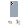 MARSİLYAN™- iPhone 11 Pro Max Kılıf Zirve Modern Özel Seri - Siyah Seramik Nano Ekran Koruyucu + Pers Alüminyum Kamera Lens - KI