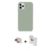MARSİLYAN™- iPhone 11 Pro Max Kılıf Zirve Modern Özel Seri - Siyah Seramik Nano Ekran Koruyucu + Pers Alüminyum Kamera Lens - KI