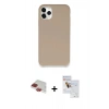 MARSİLYAN™- iPhone 11 Pro Max Kılıf Zirve Modern Özel Seri - Siyah Seramik Nano Ekran Koruyucu + Pers Alüminyum Kamera Lens - KI