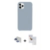 MARSİLYAN™- iPhone 11 Pro Max Kılıf Zirve Modern Özel Seri - Siyah Seramik Nano Ekran Koruyucu + Pers Alüminyum Kamera Lens - LT