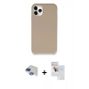 MARSİLYAN™- iPhone 11 Pro Max Kılıf Zirve Modern Özel Seri - Siyah Seramik Nano Ekran Koruyucu + Pers Alüminyum Kamera Lens - LT