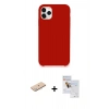 MARSİLYAN™- iPhone 11 Pro Max Kılıf Zirve Modern Özel Seri - Siyah Seramik Nano Ekran Koruyucu + Renkli Kamera Lens Koruma Cam - MI
