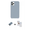 MARSİLYAN™- iPhone 11 Pro Max Kılıf Zirve Modern Özel Seri - Siyah Seramik Nano Ekran Koruyucu + Metal Kamera Lens Koruma Cam - SH