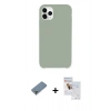 MARSİLYAN™- iPhone 11 Pro Max Kılıf Zirve Modern Özel Seri - Siyah Seramik Nano Ekran Koruyucu + Metal Kamera Lens Koruma Cam - AKYL