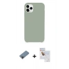 MARSİLYAN™- iPhone 11 Pro Max Kılıf Zirve Modern Özel Seri - Siyah Seramik Nano Ekran Koruyucu + Metal Kamera Lens Koruma Cam - SH