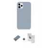 MARSİLYAN™- iPhone 11 Pro Max Kılıf Zirve Modern Özel Seri - Siyah Seramik Nano Ekran Koruyucu + Metal Kamera Lens Koruma Cam - AKYL