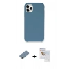 MARSİLYAN™- iPhone 11 Pro Max Kılıf Zirve Modern Özel Seri - Siyah Seramik Nano Ekran Koruyucu + Metal Kamera Lens Koruma Cam - AKYL