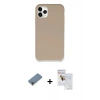 MARSİLYAN™- iPhone 11 Pro Max Kılıf Zirve Modern Özel Seri - Siyah Seramik Nano Ekran Koruyucu + Metal Kamera Lens Koruma Cam - AKYL