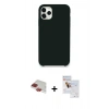 MARSİLYAN™- iPhone 11 Pro Max Kılıf Zirve Modern Özel Seri - Siyah Seramik Nano Ekran Koruyucu + Pers Alüminyum Kamera Lens - KI
