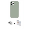 MARSİLYAN™- iPhone 11 Pro Max Kılıf Zirve Modern Özel Seri - Siyah Seramik Nano Ekran Koruyucu + Pers Alüminyum Kamera Lens - SH