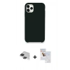 MARSİLYAN™- iPhone 11 Pro Max Kılıf Zirve Modern Özel Seri - Siyah Seramik Nano Ekran Koruyucu + Pers Alüminyum Kamera Lens - SH