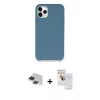 MARSİLYAN™- iPhone 11 Pro Max Kılıf Zirve Modern Özel Seri - Siyah Seramik Nano Ekran Koruyucu + Pers Alüminyum Kamera Lens - SH