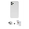 MARSİLYAN™- iPhone 11 Pro Max Kılıf Zirve Modern Özel Seri - Siyah Seramik Nano Ekran Koruyucu + Pers Alüminyum Kamera Lens - SH
