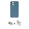 MARSİLYAN™- iPhone 11 Pro Max Kılıf Zirve Modern Özel Seri - Siyah Seramik Nano Ekran Koruyucu + Rainbow Kamera Lens Koruma Cam - GD