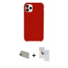 MARSİLYAN™- iPhone 11 Pro Max Kılıf Zirve Modern Özel Seri - Siyah Seramik Nano Ekran Koruyucu + Rainbow Kamera Lens Koruma Cam - GD