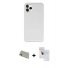 MARSİLYAN™- iPhone 11 Pro Max Kılıf Zirve Modern Özel Seri - Siyah Seramik Nano Ekran Koruyucu + Rainbow Kamera Lens Koruma Cam - GD