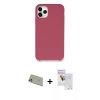 MARSİLYAN™- iPhone 11 Pro Max Kılıf Zirve Modern Özel Seri - Siyah Seramik Nano Ekran Koruyucu + Rainbow Kamera Lens Koruma Cam - GD