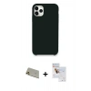 MARSİLYAN™- iPhone 11 Pro Max Kılıf Zirve Modern Özel Seri - Siyah Seramik Nano Ekran Koruyucu + Rainbow Kamera Lens Koruma Cam - GD