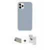 MARSİLYAN™- iPhone 11 Pro Max Kılıf Zirve Modern Özel Seri - Siyah Seramik Nano Ekran Koruyucu + Rainbow Kamera Lens Koruma Cam - GD