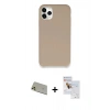 MARSİLYAN™- iPhone 11 Pro Max Kılıf Zirve Modern Özel Seri - Siyah Seramik Nano Ekran Koruyucu + Rainbow Kamera Lens Koruma Cam - GD