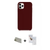 MARSİLYAN™- iPhone 11 Pro Max Kılıf Zirve Modern Özel Seri - Siyah Seramik Nano Ekran Koruyucu + Rainbow Kamera Lens Koruma Cam - GD