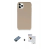 MARSİLYAN™- iPhone 11 Pro Max Kılıf Zirve Modern Özel Seri - Siyah Seramik Nano Ekran Koruyucu + Shine Kamera Lens Koruma Cam - SH