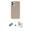 MARSİLYAN™- iPhone 11 Pro Max Kılıf Zirve Modern Özel Seri - Siyah Seramik Nano Ekran Koruyucu + Shine Kamera Lens Koruma Cam - PE