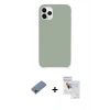 MARSİLYAN™- iPhone 11 Pro Max Kılıf Zirve Modern Özel Seri - Siyah Seramik Nano Ekran Koruyucu + Shine Kamera Lens Koruma Cam - PE