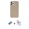MARSİLYAN™- iPhone 11 Pro Max Kılıf Zirve Modern Özel Seri - Siyah Seramik Nano Ekran Koruyucu + Shine Kamera Lens Koruma Cam - GI