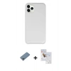 MARSİLYAN™- iPhone 11 Pro Max Kılıf Zirve Modern Özel Seri - Siyah Seramik Nano Ekran Koruyucu + Sierra Blue Shine Kamera Lens Koruma Cam