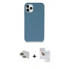 MARSİLYAN™- iPhone 11 Pro Max Kılıf Zirve Modern Özel Seri - Siyah Seramik Nano Ekran Koruyucu + Pers Alüminyum Kamera Lens - YL
