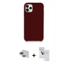 MARSİLYAN™- iPhone 11 Pro Max Kılıf Zirve Modern Özel Seri - Siyah Seramik Nano Ekran Koruyucu + Pers Alüminyum Kamera Lens - YL