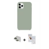 MARSİLYAN™- iPhone 11 Pro Max Kılıf Zirve Modern Özel Seri - Siyah Seramik Nano Ekran Koruyucu + Pers Alüminyum Kamera Lens - YL