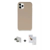 MARSİLYAN™- iPhone 11 Pro Max Kılıf Zirve Modern Özel Seri - Siyah Seramik Nano Ekran Koruyucu + Pers Alüminyum Kamera Lens - YL
