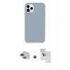 MARSİLYAN™- iPhone 11 Pro Max Kılıf Zirve Modern Özel Seri - Siyah Seramik Nano Ekran Koruyucu + Pers Alüminyum Kamera Lens - YL