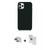 MARSİLYAN™- iPhone 11 Pro Max Kılıf Zirve Modern Özel Seri - Siyah Seramik Nano Ekran Koruyucu + Pers Alüminyum Kamera Lens - YL