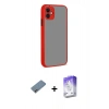 MARSİLYAN™- iPhone 12 Kılıf Ahenk Çizgi Serisi - Siyah Bilvis 5in1 3D Magic Cam Ekran Koruyucu + Shine Kamera Lens Koruma Cam - GI