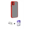 MARSİLYAN™- iPhone 12 Kılıf Ahenk Çizgi Serisi - Siyah Bilvis 5in1 3D Magic Cam Ekran Koruyucu + Rainbow Kamera Lens Koruma Cam - MR