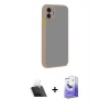 MARSİLYAN™- iPhone 12 Kılıf Ahenk Çizgi Serisi - Siyah Bilvis 5in1 5D Magic Hayalet Cam Ekran Koruyucu + Kamera Lens Koruma Cam - SF