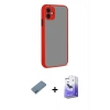 MARSİLYAN™- iPhone 12 Kılıf Ahenk Çizgi Serisi - Siyah Bilvis 5in1 5D Magic Hayalet Cam Ekran Koruyucu + Shine Kamera Lens Koruma Cam - MI