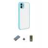 MARSİLYAN™- iPhone 12 Kılıf Ahenk Çizgi Serisi - Siyah Joko Magic 5D Hayalet Cam + Shine Kamera Lens Koruma Cam - GS